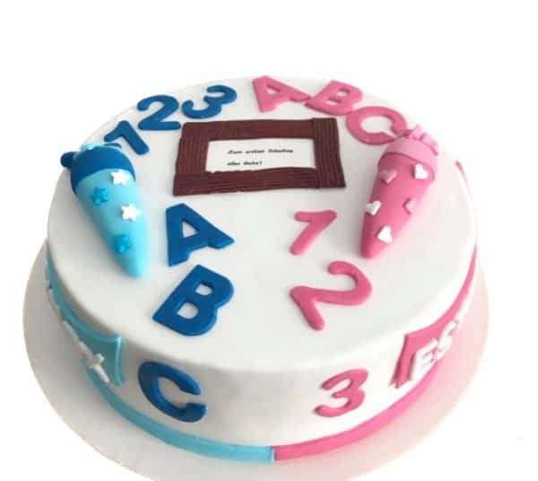 Torte rund für Mädchen und Junge schlicht