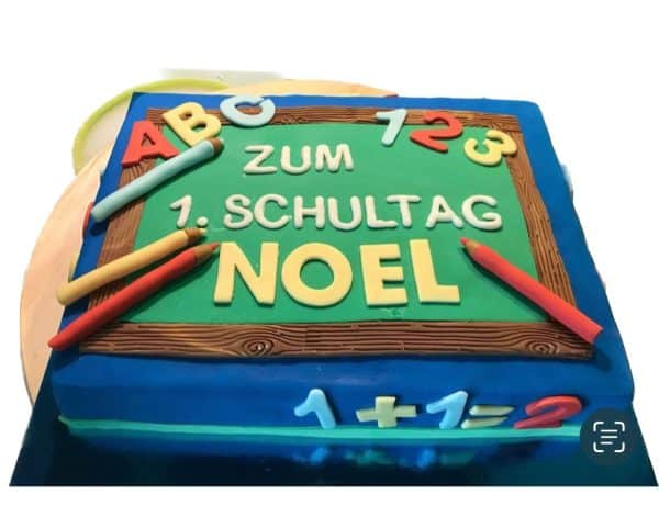 Torte rechteckig Tafel schlicht mit Stiften