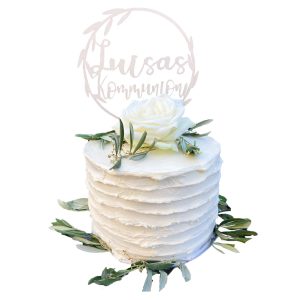 Torte naked weiß mit Blume 20cm doppelte Höhe