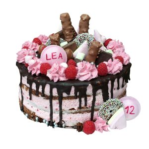 Naked Cake 20cm mit Himbeeren und Sahne