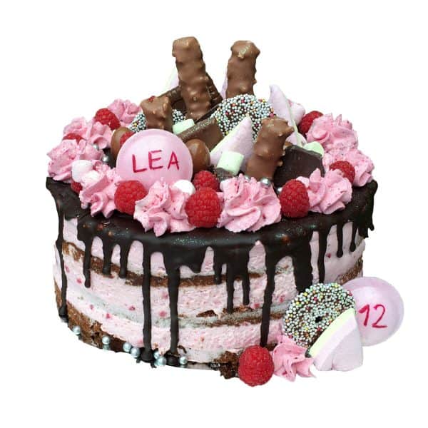 Naked Cake 20cm mit Himbeeren und Sahne