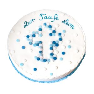 Tauftorte "Konfettikreuz"