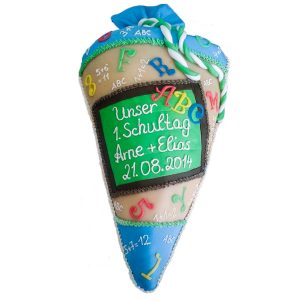 Torte Schultüte mit Schultafel