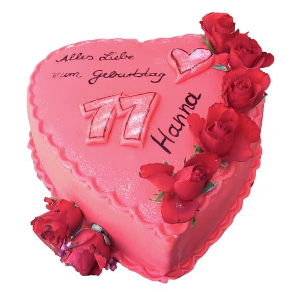 Herztorte rote Rosen