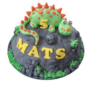 Torte 3D Figur - kleiner Drache auf Berg