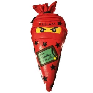 Torte Schultüte roter Ninja
