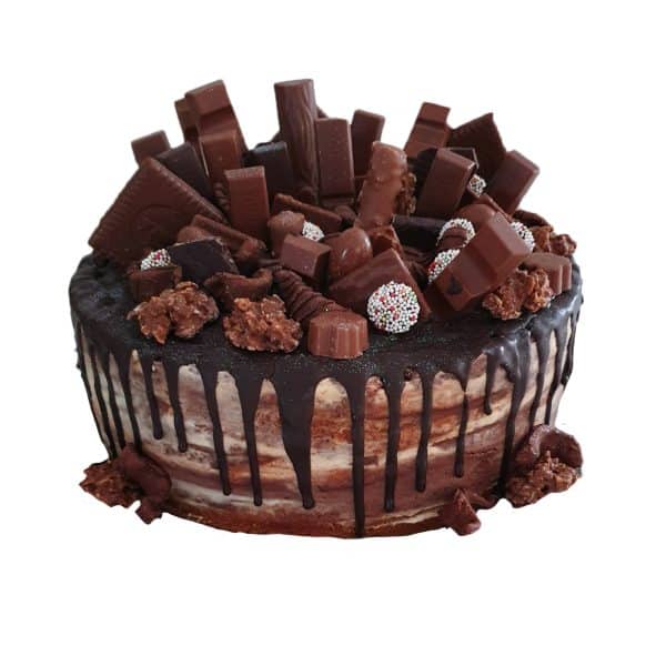 Naked Cake Schokolade mit Pralinen