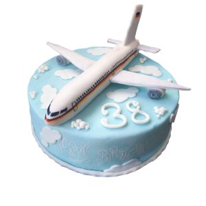 Torte Kindergeburtstag Flugzeug in den Wolken