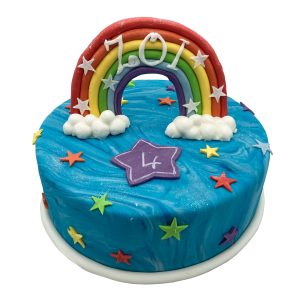Torte Kindergeburtstag Regenbogen und Sterne