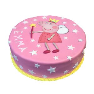 Torte Kindergeburtstag Rosa mit Sternchen Peppa Wutz